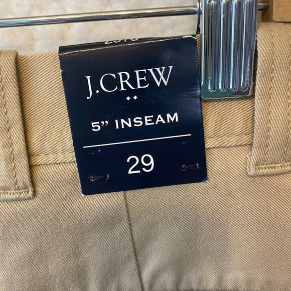 J.Crew Womens 29 Flat Front Chino Shorts Tan 5" Inseam NWT NEW! MSRP $59.50 - Picture 5 of 11